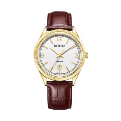 Bonia Classic BNB10844-1215 Brown Leather Strap Men Watch